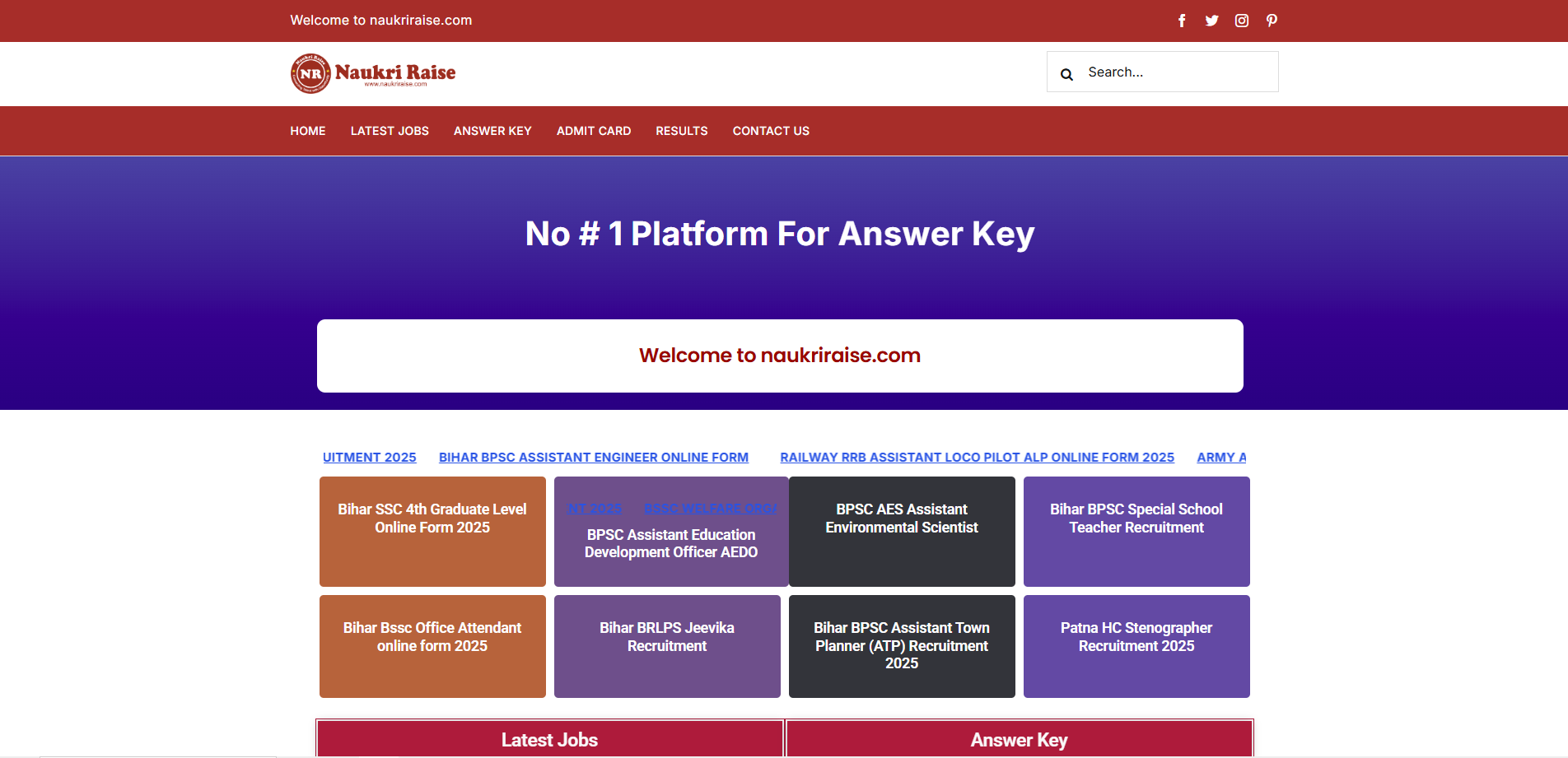 NaukriRaise Job Information Website Project