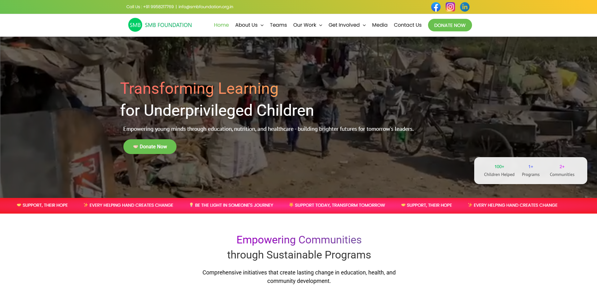 SMB Foundation Website Project